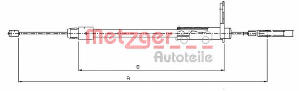 Metzger 10.9326 Cable Pull, parking brake 109326: Buy near me in Poland at 2407.PL - Good price!