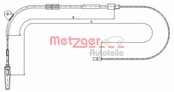 Metzger 10.9328 Cable Pull, parking brake 109328: Buy near me in Poland at 2407.PL - Good price!