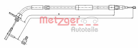 Metzger 10.9334 Трос стояночного тормоза 109334: Отличная цена - Купить в Польше на 2407.PL!