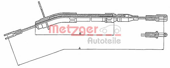 Metzger 10.935 Трос стояночного тормоза 10935: Отличная цена - Купить в Польше на 2407.PL!