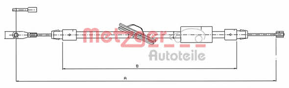 Metzger 10.9437 Cable Pull, parking brake 109437: Buy near me in Poland at 2407.PL - Good price!