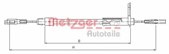 Metzger 10.9441 Трос стояночного тормоза 109441: Отличная цена - Купить в Польше на 2407.PL!