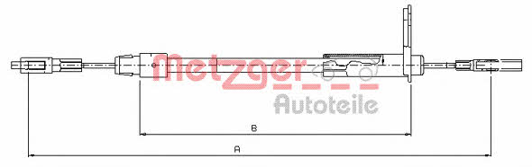 Metzger 10.9442 Трос стояночного тормоза 109442: Отличная цена - Купить в Польше на 2407.PL!