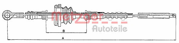 Metzger 10.9846 Cable Pull, parking brake 109846: Buy near me in Poland at 2407.PL - Good price!