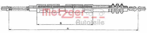 Metzger 10.9847 Трос гальма стоянки 109847: Приваблива ціна - Купити у Польщі на 2407.PL!