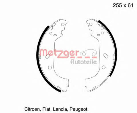 Metzger MG 600 Brake shoe set MG600: Buy near me in Poland at 2407.PL - Good price!