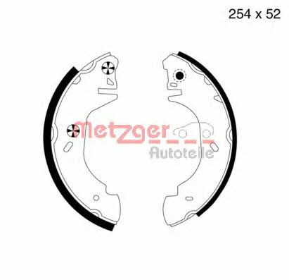 Metzger MG 644 Колодки тормозные барабанные, комплект MG644: Отличная цена - Купить в Польше на 2407.PL!