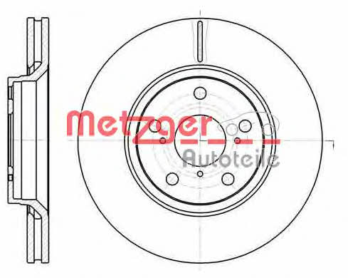 Metzger 61121.10 Front brake disc ventilated 6112110: Buy near me in Poland at 2407.PL - Good price!