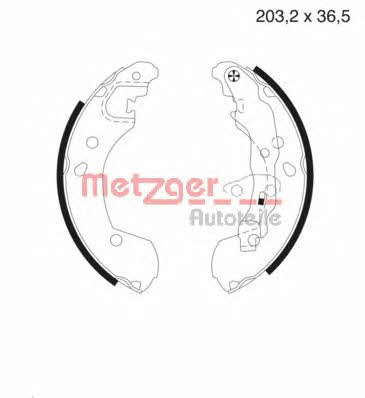 Metzger MG 985 Колодки гальмівні барабанні, комплект MG985: Приваблива ціна - Купити у Польщі на 2407.PL!