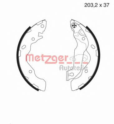 Metzger MG 987 Brake shoe set MG987: Buy near me in Poland at 2407.PL - Good price!
