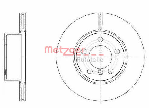 Metzger 61449.10 Front brake disc ventilated 6144910: Buy near me in Poland at 2407.PL - Good price!