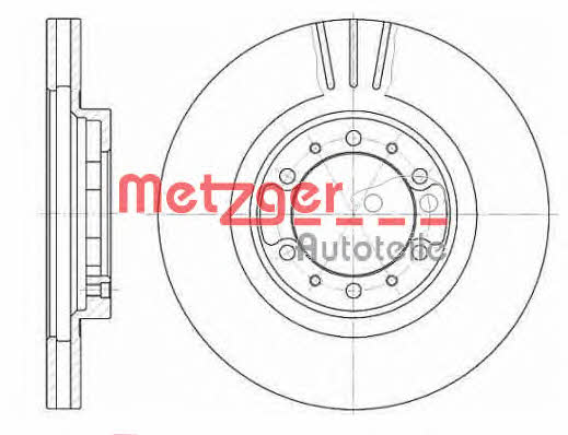 Metzger 6462.10 Front brake disc ventilated 646210: Buy near me in Poland at 2407.PL - Good price!