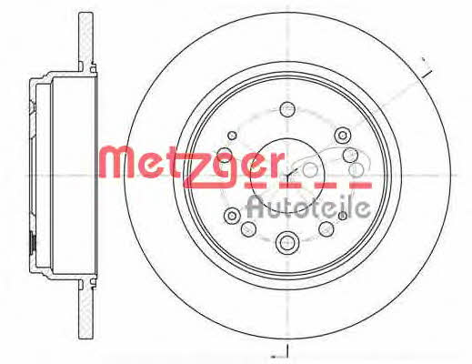 Metzger 6912.00 Диск гальмівний 691200: Приваблива ціна - Купити у Польщі на 2407.PL!