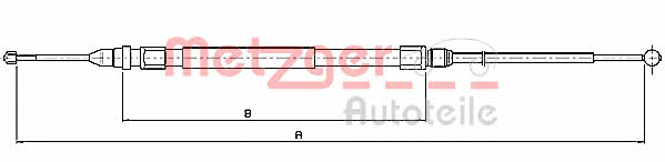 Metzger 10.4235 Cable Pull, parking brake 104235: Buy near me at 2407.PL in Poland at an Affordable price!