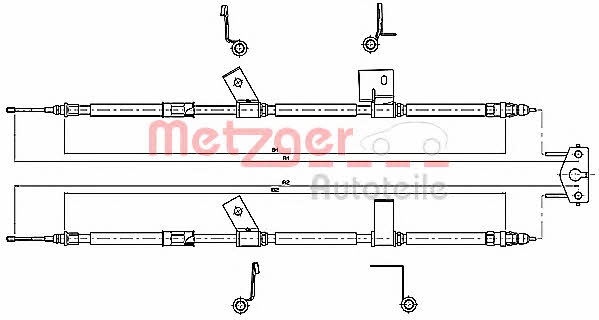 Metzger 11.5780 Cable Pull, parking brake 115780: Buy near me in Poland at 2407.PL - Good price!