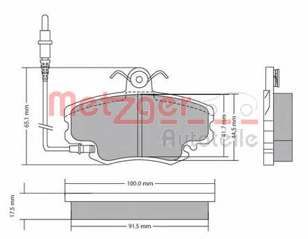 Metzger 1170009 Brake Pad Set, disc brake 1170009: Buy near me in Poland at 2407.PL - Good price!