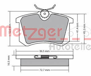 Metzger 1170039 Brake Pad Set, disc brake 1170039: Buy near me in Poland at 2407.PL - Good price!