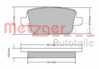 Metzger 1170058 Brake Pad Set, disc brake 1170058: Buy near me in Poland at 2407.PL - Good price!