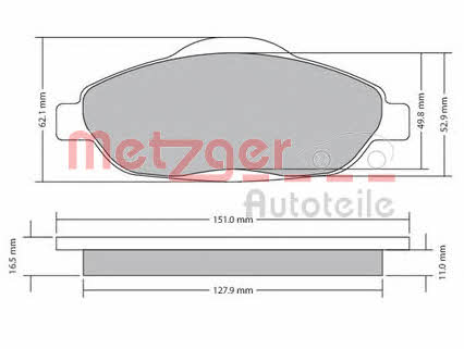 Metzger 1170194 Гальмівні колодки, комплект 1170194: Купити у Польщі - Добра ціна на 2407.PL!