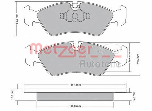 Metzger 1170252 Brake Pad Set, disc brake 1170252: Buy near me in Poland at 2407.PL - Good price!