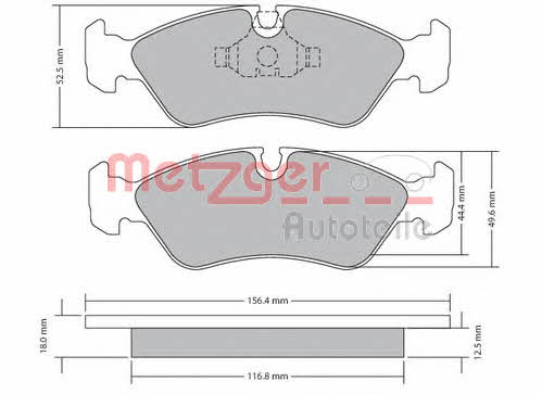 Metzger 1170252 Тормозные колодки дисковые, комплект 1170252: Отличная цена - Купить в Польше на 2407.PL!