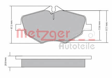 Metzger 1170087 Гальмівні колодки, комплект 1170087: Приваблива ціна - Купити у Польщі на 2407.PL!