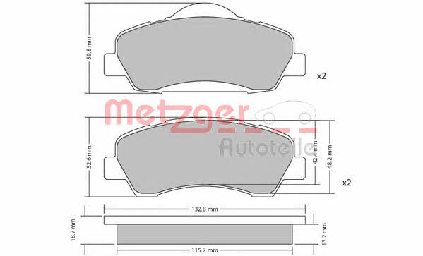 Metzger 1170690 Тормозные колодки дисковые, комплект 1170690: Отличная цена - Купить в Польше на 2407.PL!