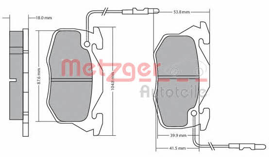 Metzger 1170195 Brake Pad Set, disc brake 1170195: Buy near me in Poland at 2407.PL - Good price!