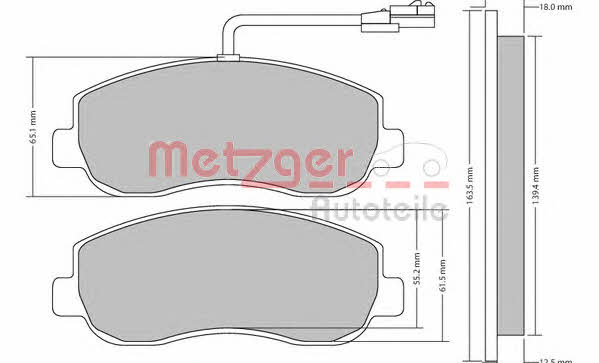 Metzger 1170148 Brake Pad Set, disc brake 1170148: Buy near me in Poland at 2407.PL - Good price!