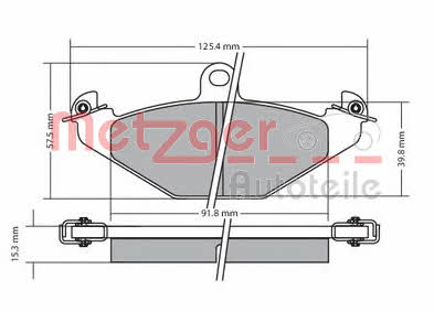 Metzger 1170362 Brake Pad Set, disc brake 1170362: Buy near me in Poland at 2407.PL - Good price!