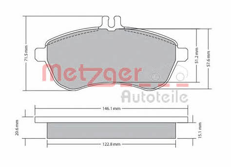 Metzger 1170046 Тормозные колодки дисковые, комплект 1170046: Купить в Польше - Отличная цена на 2407.PL!