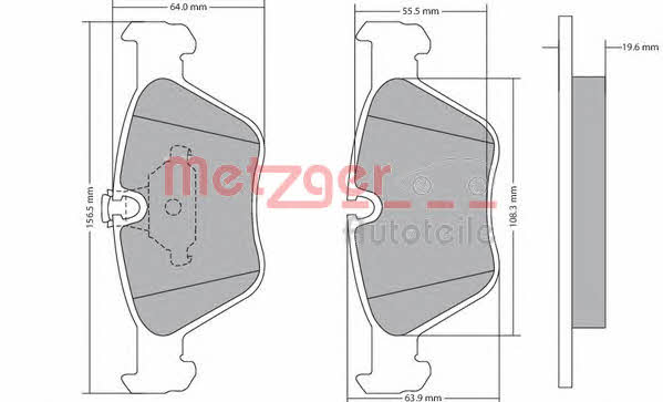 Metzger 1170086 Brake Pad Set, disc brake 1170086: Buy near me in Poland at 2407.PL - Good price!