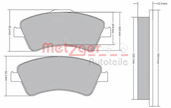 Metzger 1170220 Brake Pad Set, disc brake 1170220: Buy near me in Poland at 2407.PL - Good price!