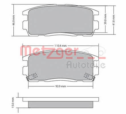Metzger 1170256 Brake Pad Set, disc brake 1170256: Buy near me in Poland at 2407.PL - Good price!