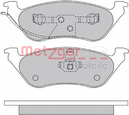 Metzger 1170355 Brake Pad Set, disc brake 1170355: Buy near me in Poland at 2407.PL - Good price!