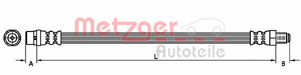 Metzger 4110125 Brake Hose 4110125: Buy near me in Poland at 2407.PL - Good price!