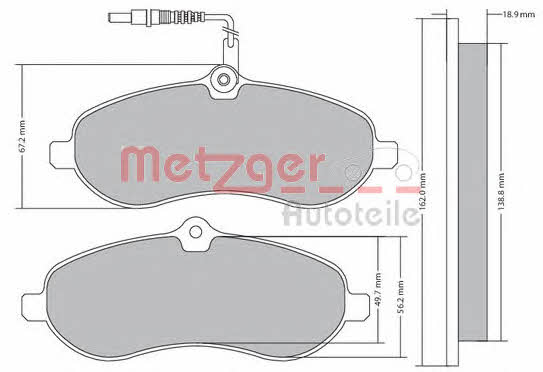 Metzger 1170228 Гальмівні колодки, комплект 1170228: Приваблива ціна - Купити у Польщі на 2407.PL!