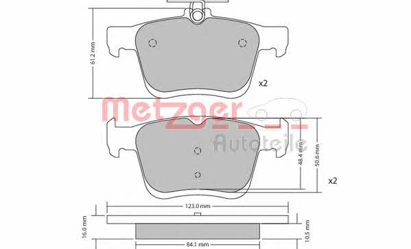 Metzger 1170470 Brake Pad Set, disc brake 1170470: Buy near me in Poland at 2407.PL - Good price!