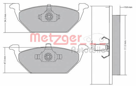 Metzger 1170027 Тормозные колодки дисковые, комплект 1170027: Отличная цена - Купить в Польше на 2407.PL!