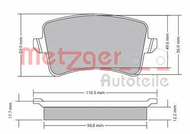 Metzger 1170113 Brake Pad Set, disc brake 1170113: Buy near me in Poland at 2407.PL - Good price!