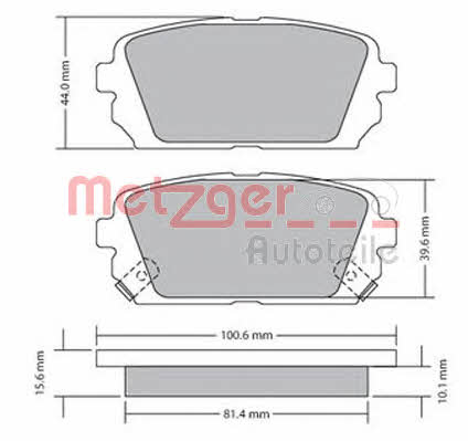 Metzger 1170522 Тормозные колодки дисковые, комплект 1170522: Отличная цена - Купить в Польше на 2407.PL!