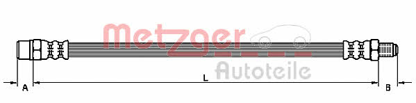 Metzger 4110951 Brake Hose 4110951: Buy near me in Poland at 2407.PL - Good price!