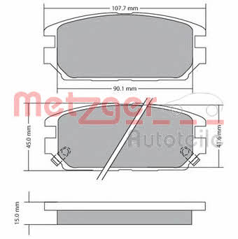 Metzger 1170475 Brake Pad Set, disc brake 1170475: Buy near me in Poland at 2407.PL - Good price!