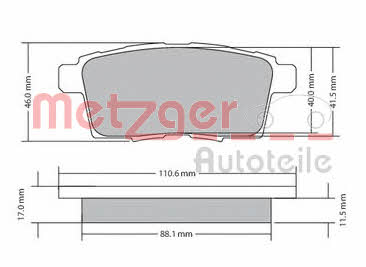 Metzger 1170686 Brake Pad Set, disc brake 1170686: Buy near me in Poland at 2407.PL - Good price!