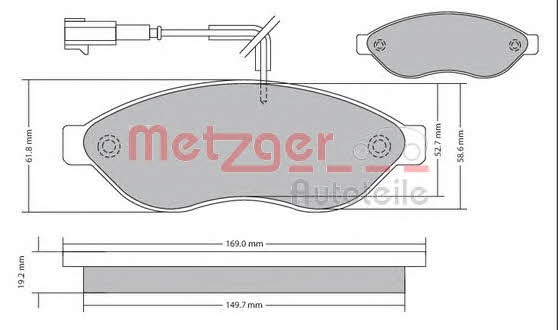 Metzger 1170073 Тормозные колодки дисковые, комплект 1170073: Отличная цена - Купить в Польше на 2407.PL!