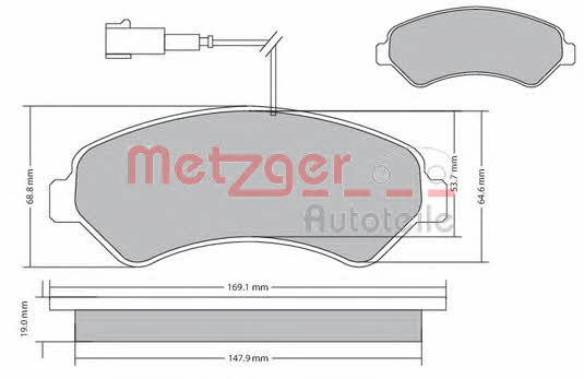 Metzger 1170248 Тормозные колодки дисковые, комплект 1170248: Отличная цена - Купить в Польше на 2407.PL!