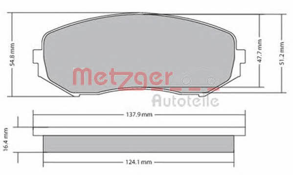 Metzger 1170357 Тормозные колодки дисковые, комплект 1170357: Отличная цена - Купить в Польше на 2407.PL!
