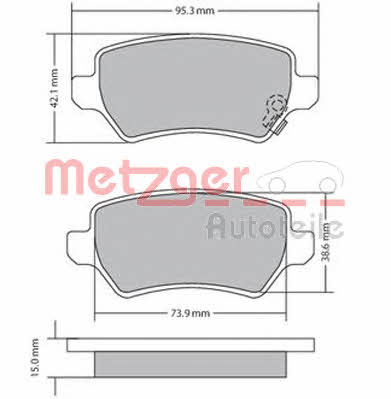 Metzger 1170004 Brake Pad Set, disc brake 1170004: Buy near me in Poland at 2407.PL - Good price!