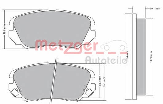 Metzger 1170291 Brake Pad Set, disc brake 1170291: Buy near me in Poland at 2407.PL - Good price!