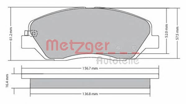 Metzger 1170205 Тормозные колодки дисковые, комплект 1170205: Отличная цена - Купить в Польше на 2407.PL!
